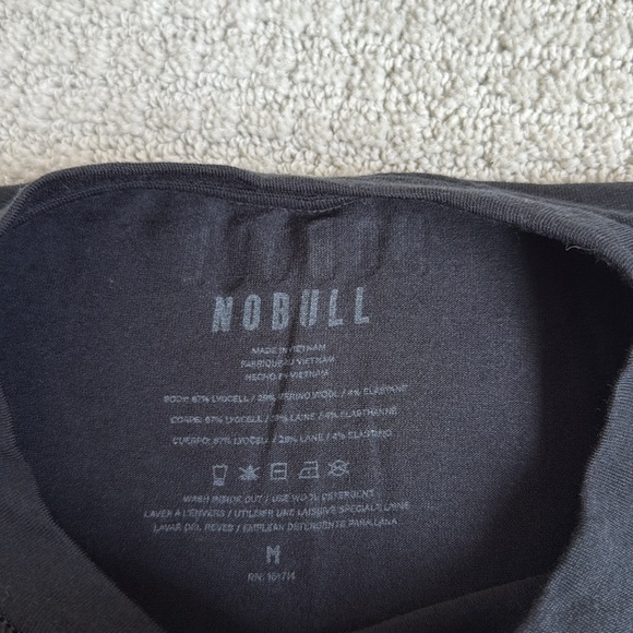 Nobull Blended Merino Wool Black Short Sleeve T Shirt - Picture 6 of 9